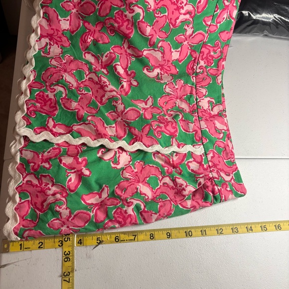Lilly Pulitzer Jarvey Cotton Skort Skirt Sz 6 Pink Green All a Flutter Ric Rac - Picture 10 of 11